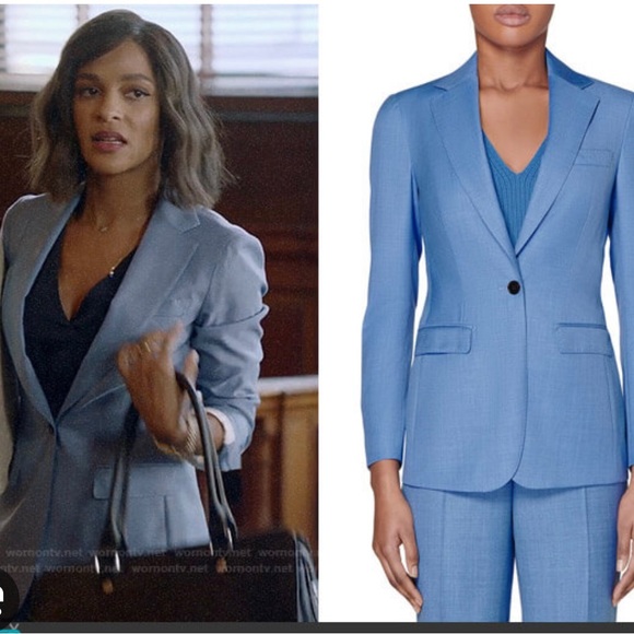 SUISTUDIO Suit Supply Classic Blazer Tailored for Women (Light Blue, 2S) - Picture 3 of 9